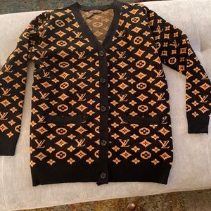 Black cardigan sweater